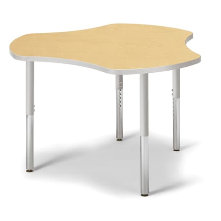 Jonti-Craft Berries Collaborative Hub Table, 44 in. x 47 in., Maple/Gray 6311JCS410